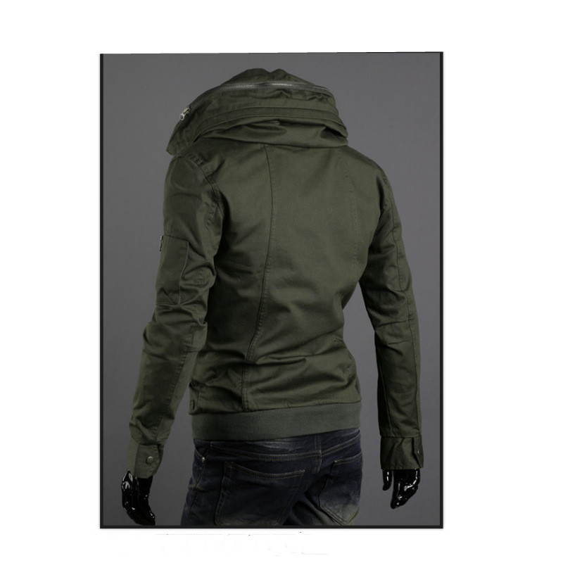 Men's all-match solid color tooling jacket