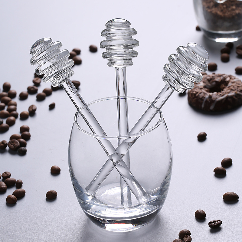 Solid honey stir stick coffee stir honey stick