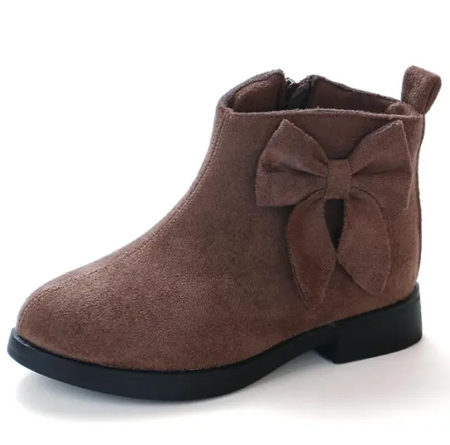 Autumn and winter children's short boots girls boots Brown - Shop at LoveMi