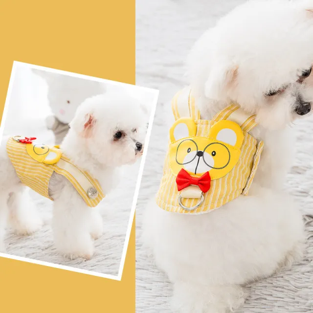 Cute Pet Dog Harness Leash Set Yellow Bear - Shop at LoveMi