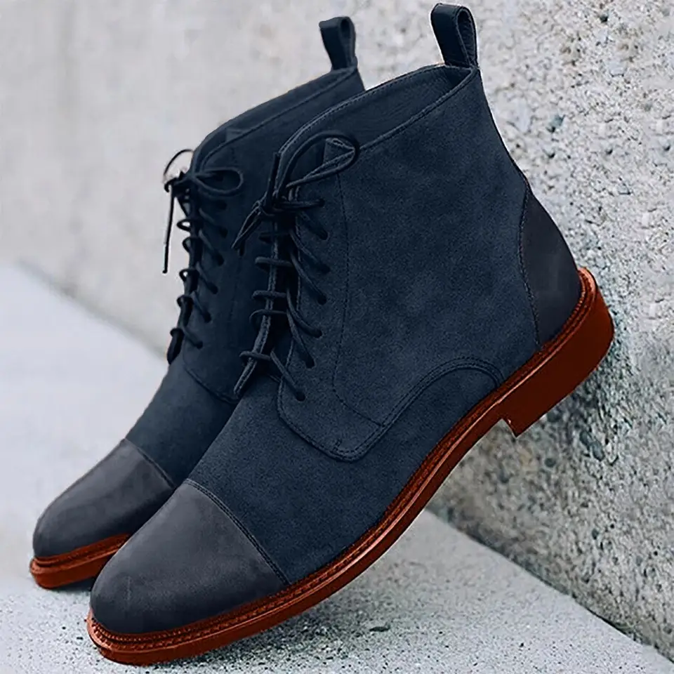 Men's front lace-up low-top Martin boots