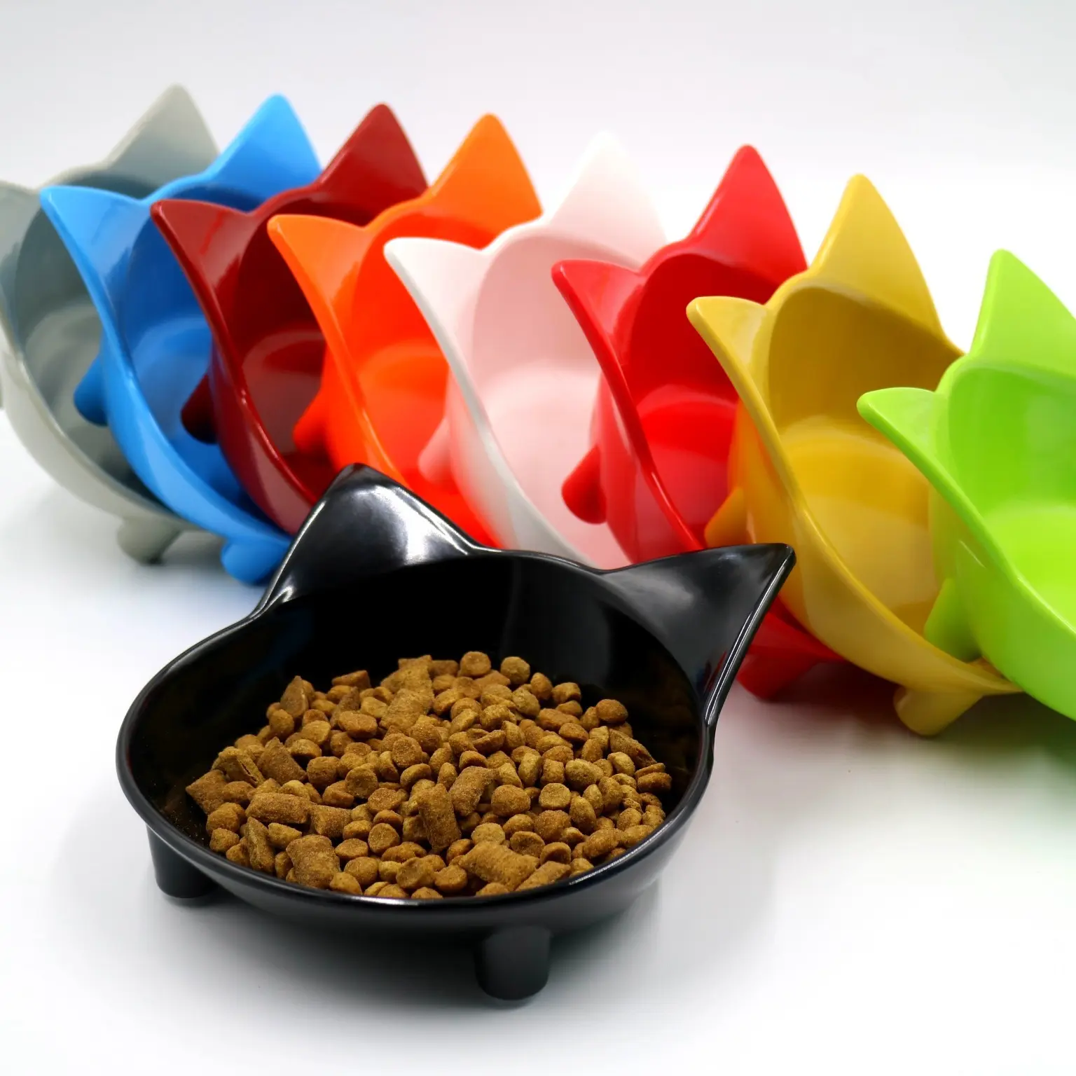 Pet supplies bowl melamine slipColored Cat