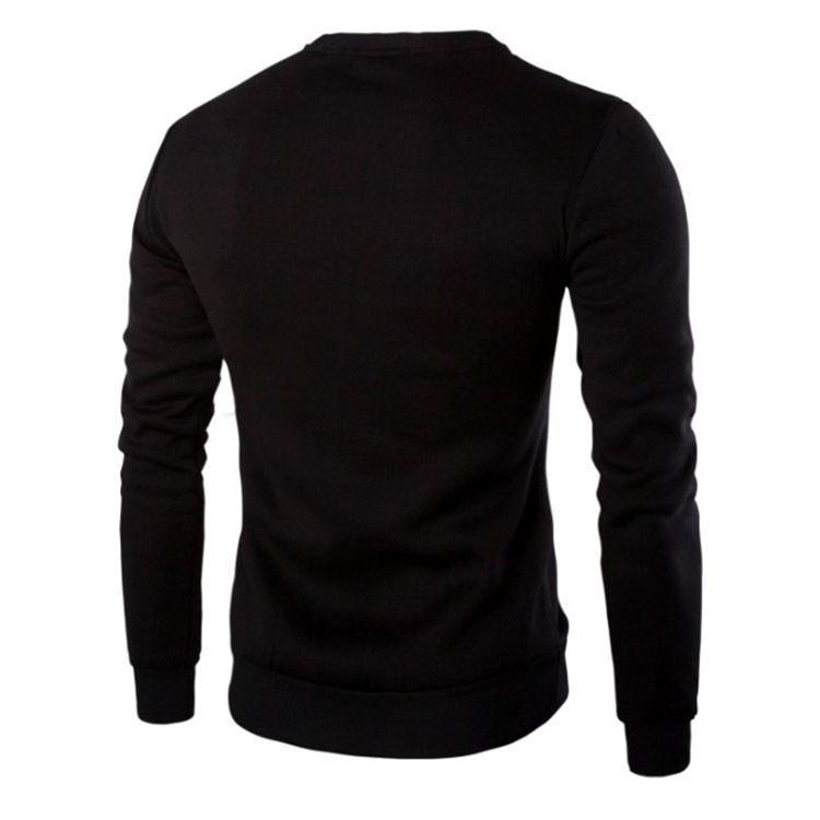 Men's casual fashion zipper plus size long sleeve