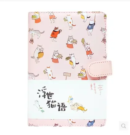 Cartoon magnetic buckle notebook color page hand ledger