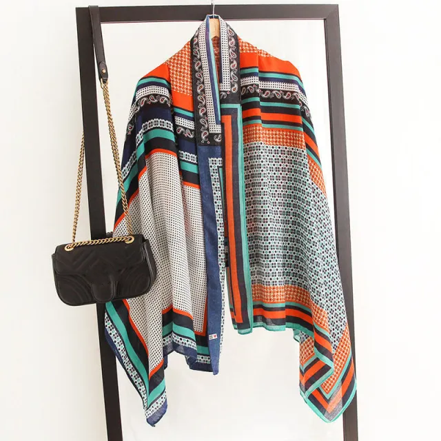 Holiday shawl sunscreen silk scarf Style13 - Shop at LoveMi