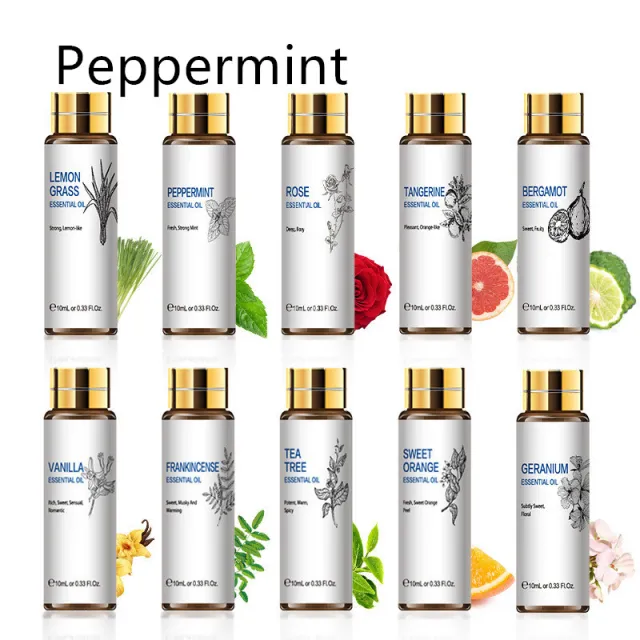 Plant Aromatherapy Essential Oil 10ml Lavender Rose Tea Tree Peppermint - Shop at LoveMi