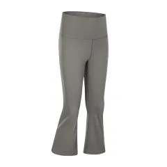 Women's fitness cropped pants - Grey - View 1
