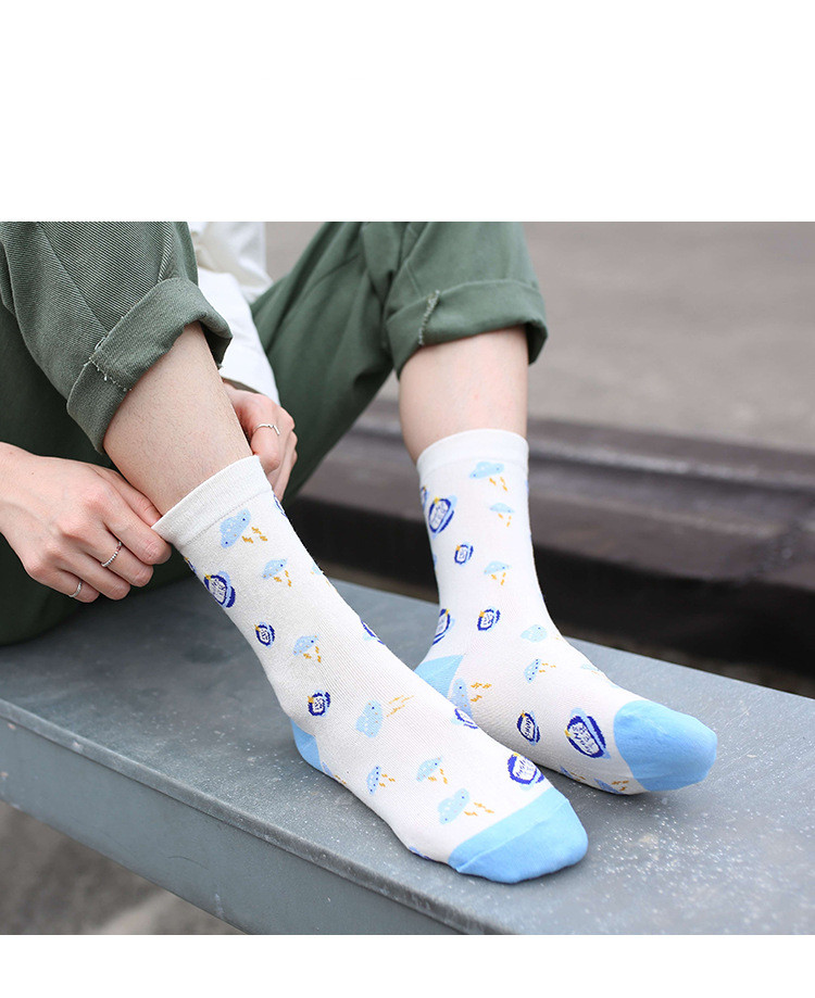Autumn and winter anti-friction personality cartoon socks