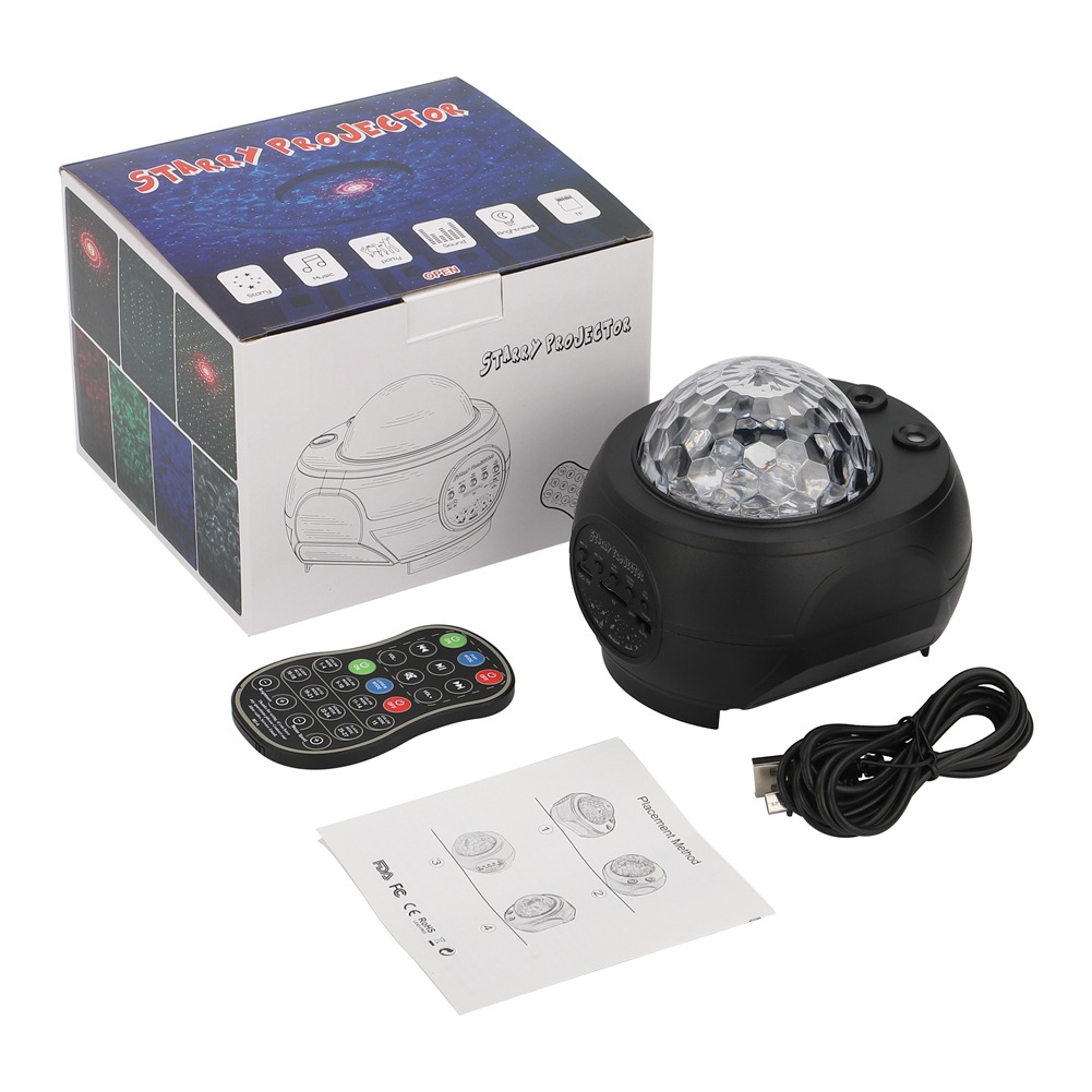 LED Galaxy Starry Sky Ocean Night Light Projector Music Bluetooth Speaker Kids - Picture 7 of 10