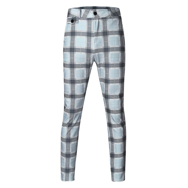 Fashion men's casual plaid pants