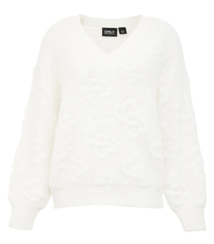 V-neck plush loose bottoming sweater