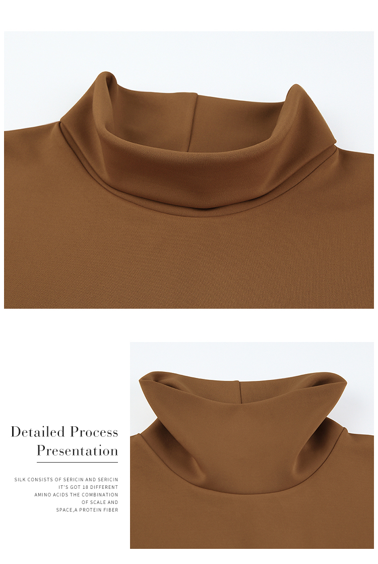 New new knit high collar casual all-match sweater overalls