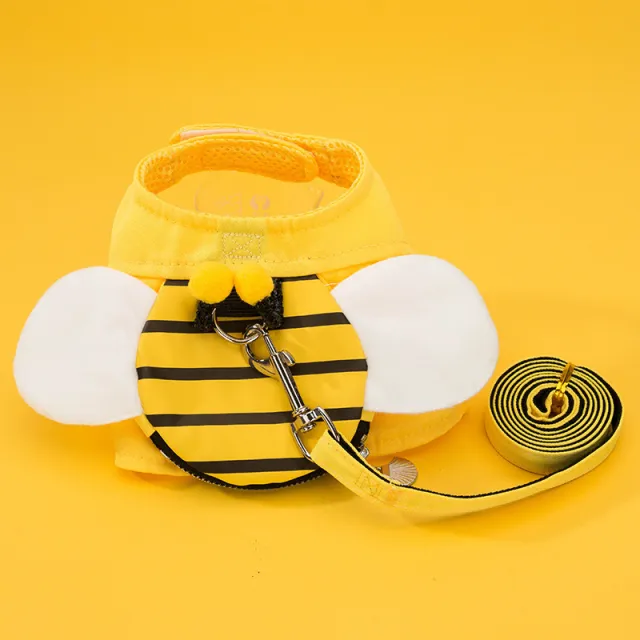 Cute Pet Dog Harness Leash Set Yellow Bee - Shop at LoveMi