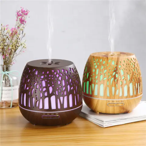 Room Essential Oil Aroma Diffuser Hollow Colorful Ultrasonic Humidifier
