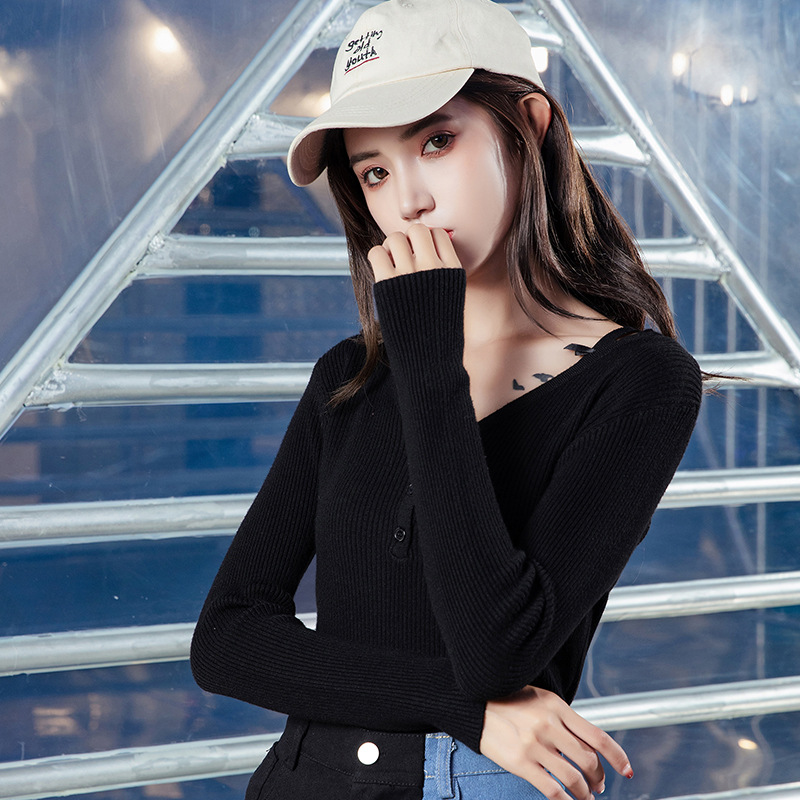 Pure color fashion knitted base