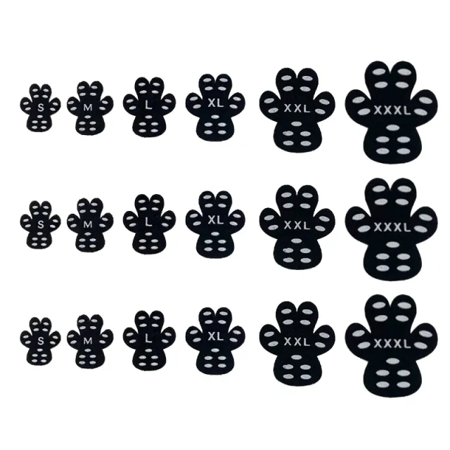 Pet invisible foot patch non slip dog insole summer Black 4 Pcs - Shop at LoveMi
