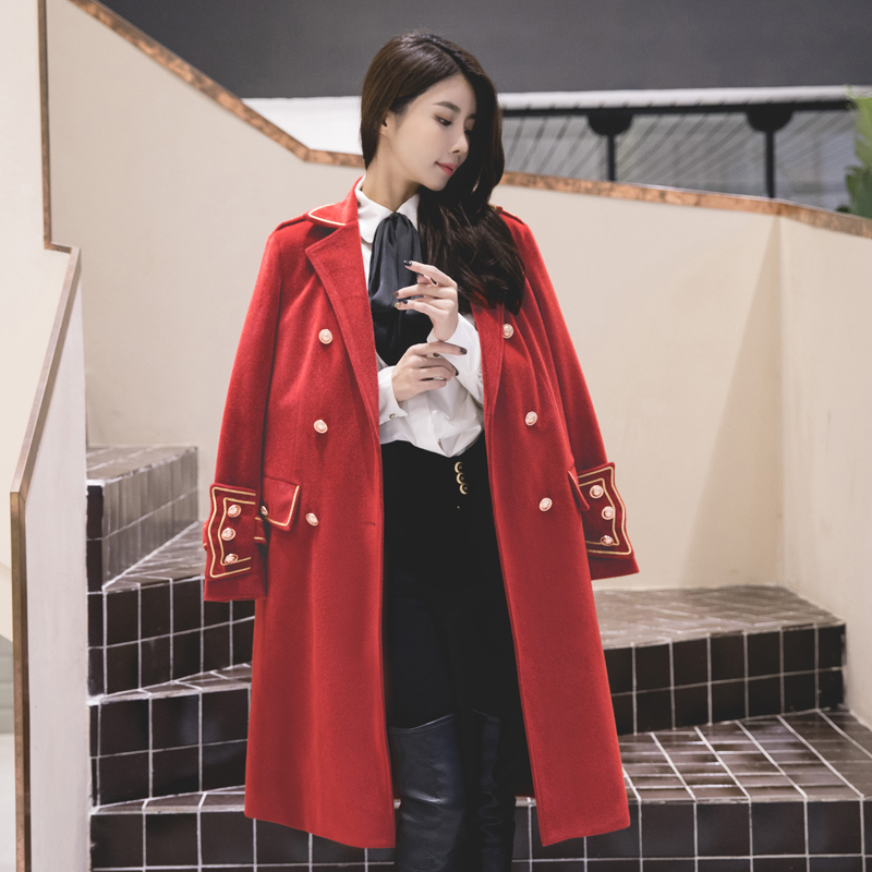 British court military uniform wind long woolen coat