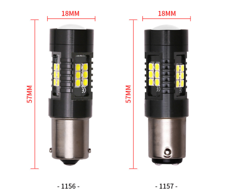 Automotive LED turn signal 1156 1157 BA15S 2835 3030 21SMD S25 reversing brake light