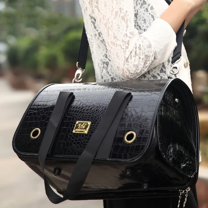 Portable one-shoulder pet backpack - Black