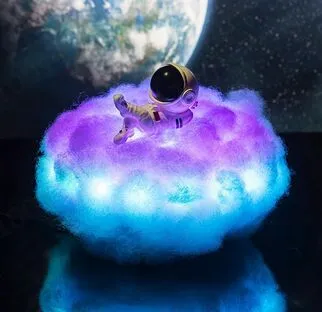 LED Colorful Clouds Astronaut Lamp With Rainbow Effect As Children's Night Light Kids Bedroom Night Lamp Decor Home Moon Lamp – image 8