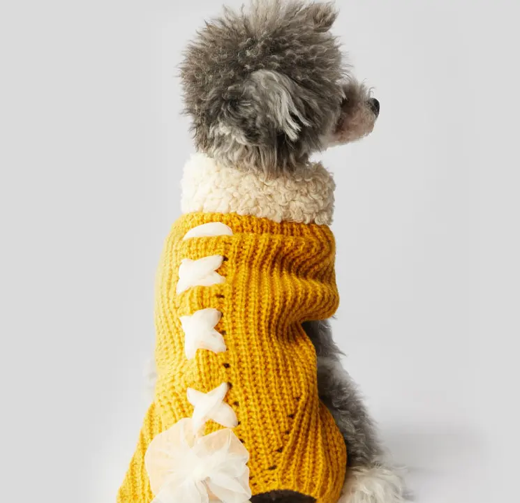 Warm autumn and winter bowknot dog cat