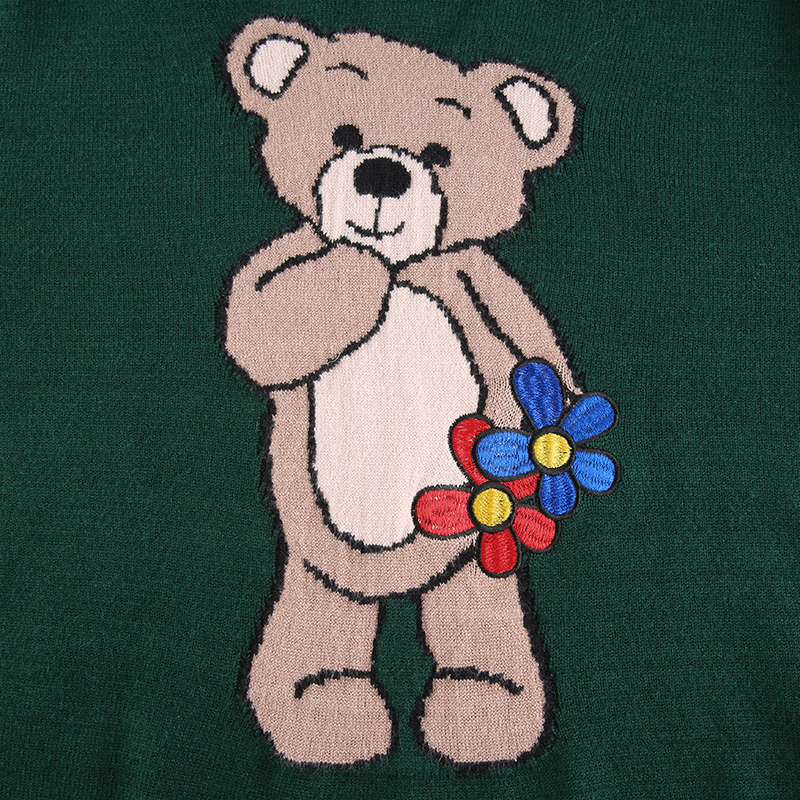 Pure color sweater round neck long sleeve casual fashion top