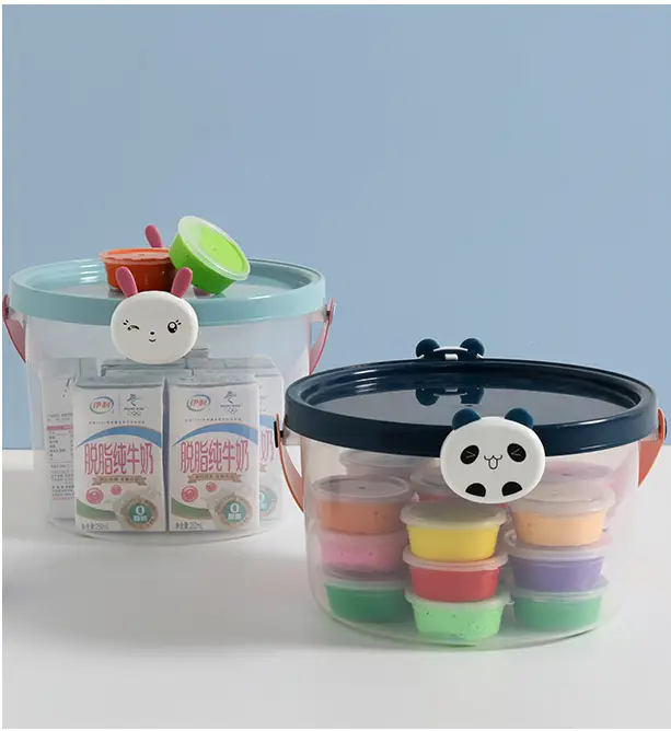 Children's cartoon portable plastic bucket toy storage bucket