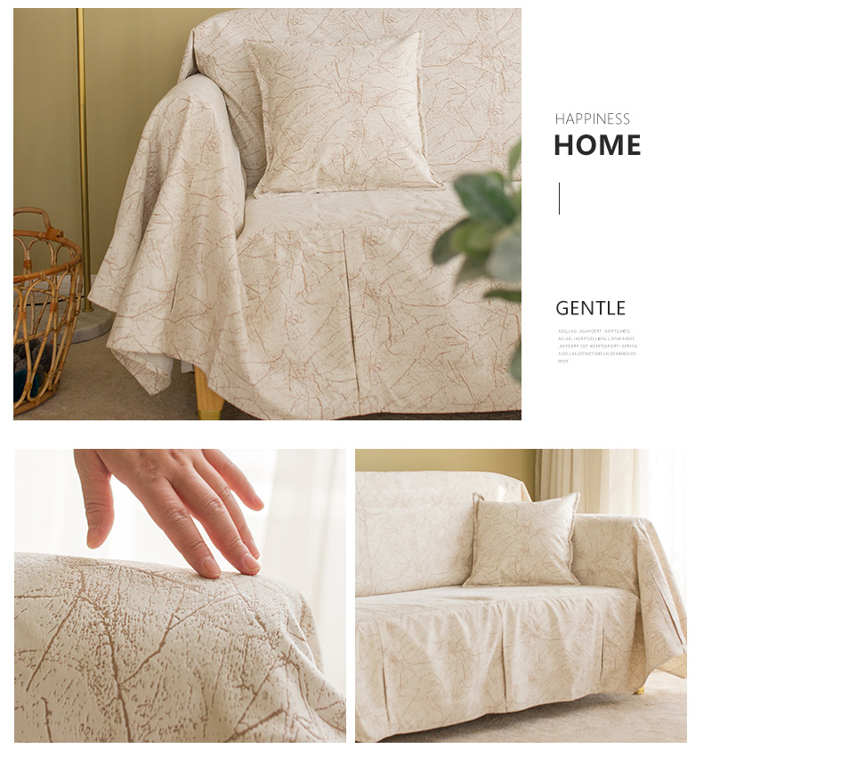Light luxury pure Nordic full cover sofa cushion cover