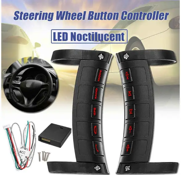 Universal square control steering wheel button remote