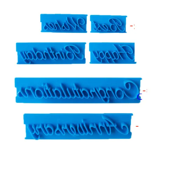 Handwritten birthday cake with writing stamper, lettering and baking printing 6 Piece Set - Shop at LoveMi