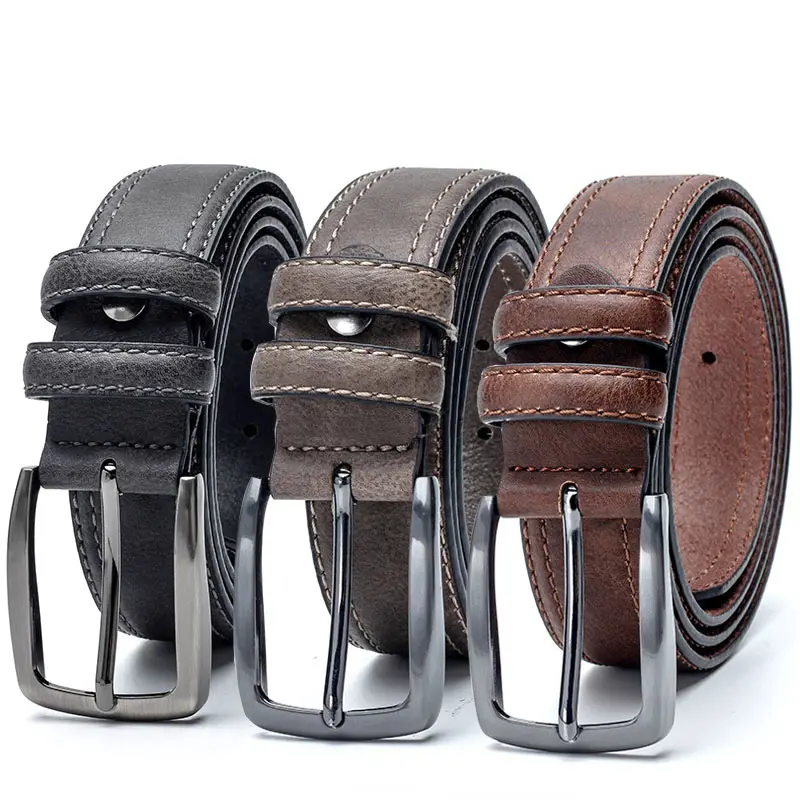 Men Vintage Belts For Jeans Luxury Split
