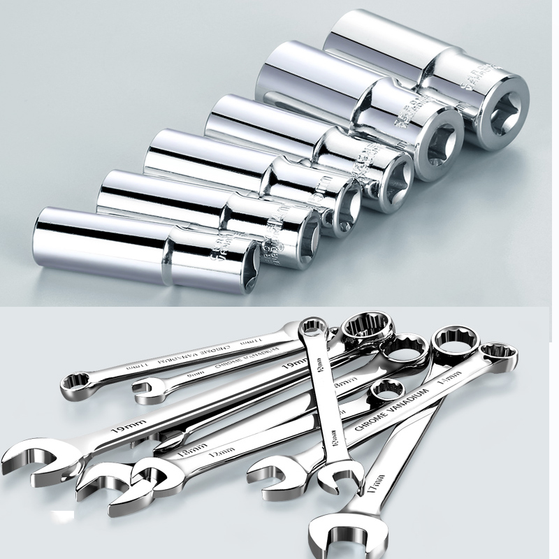 Auto repair tool ratchet quick socket wrench set — foto 9