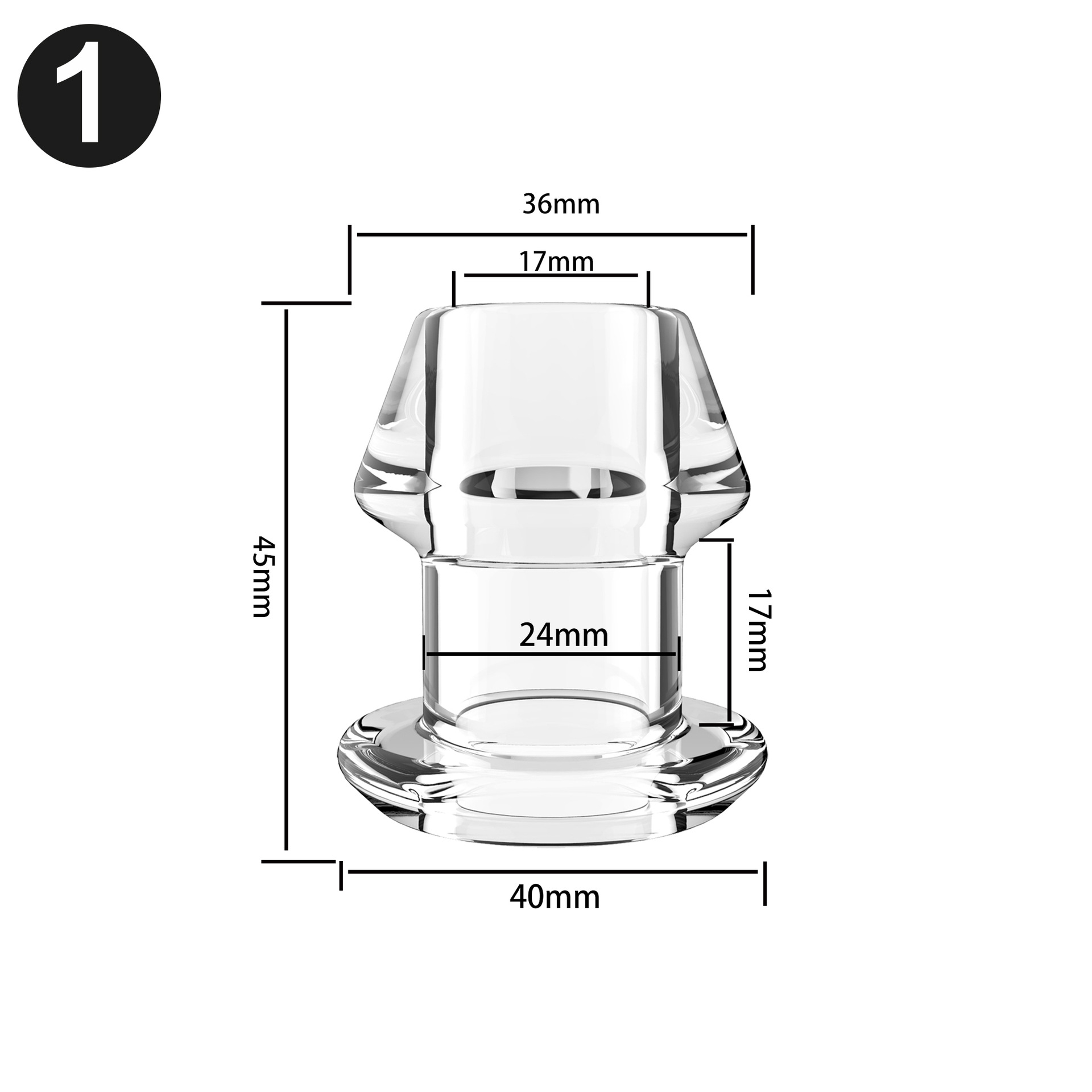 Perspective Hollow Anal Plug Wearable Anal Plug