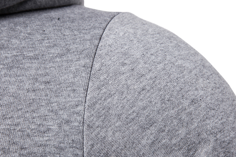 سترة صوفية رجالية بقبعة مع تطريز