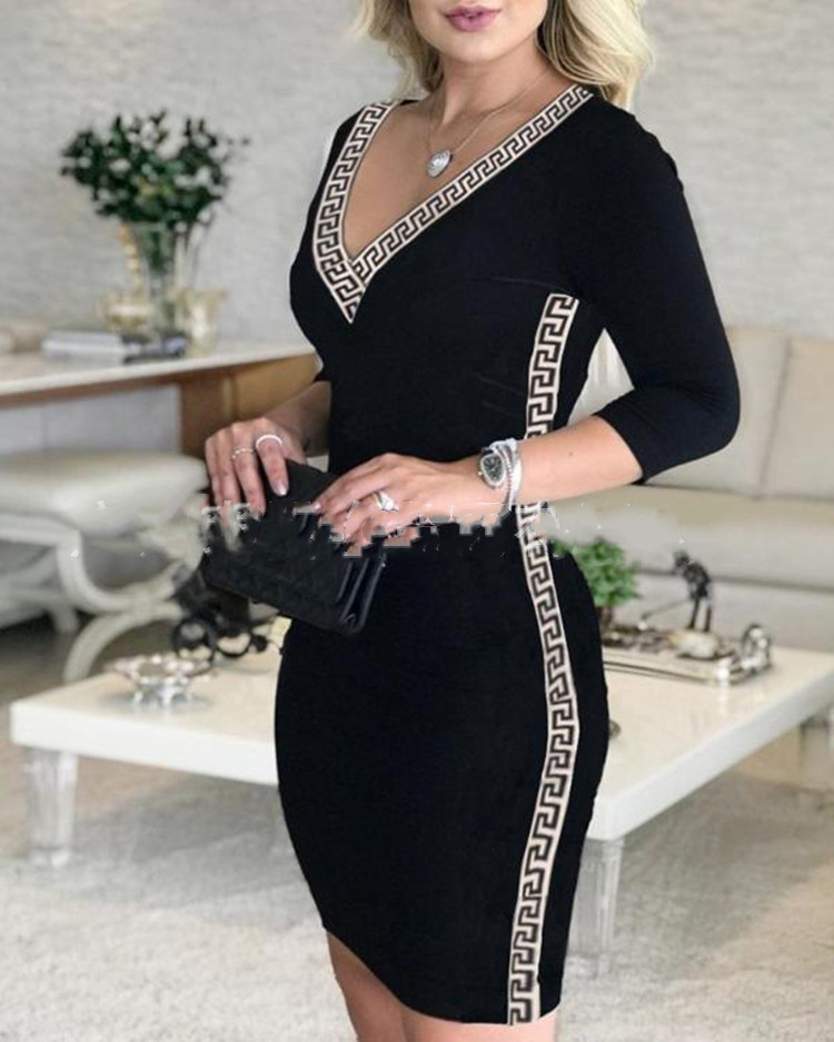 Webbing V-neck slim slimming sexy low-cut buttocks