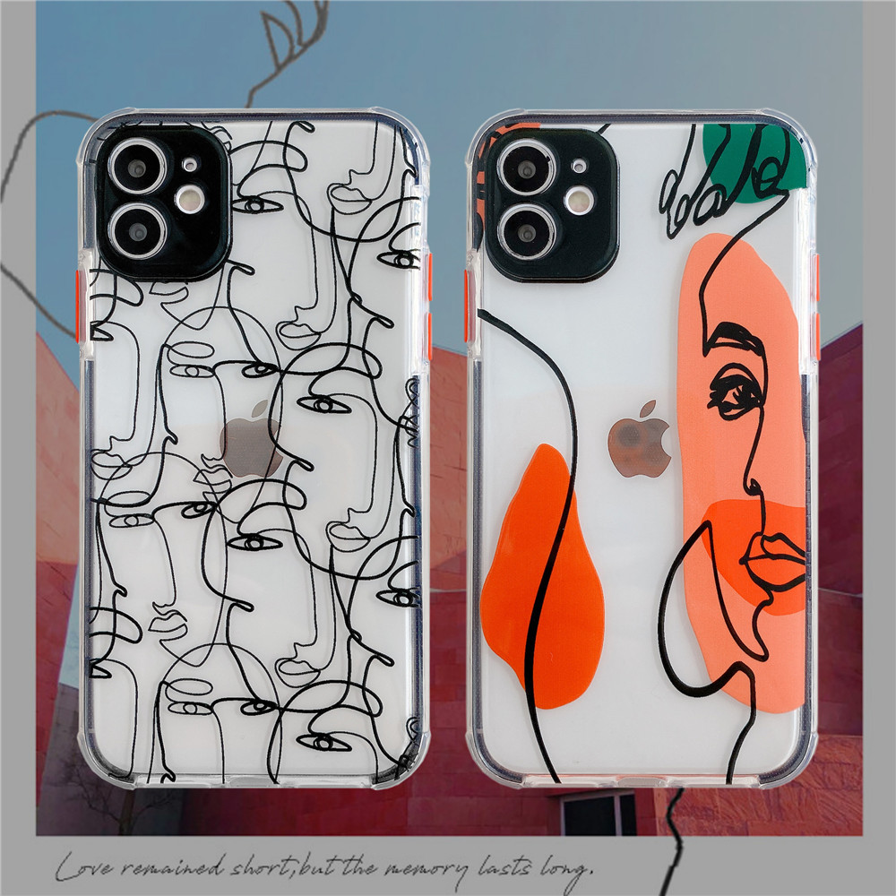 Simple lines abstract painting mobile phone case