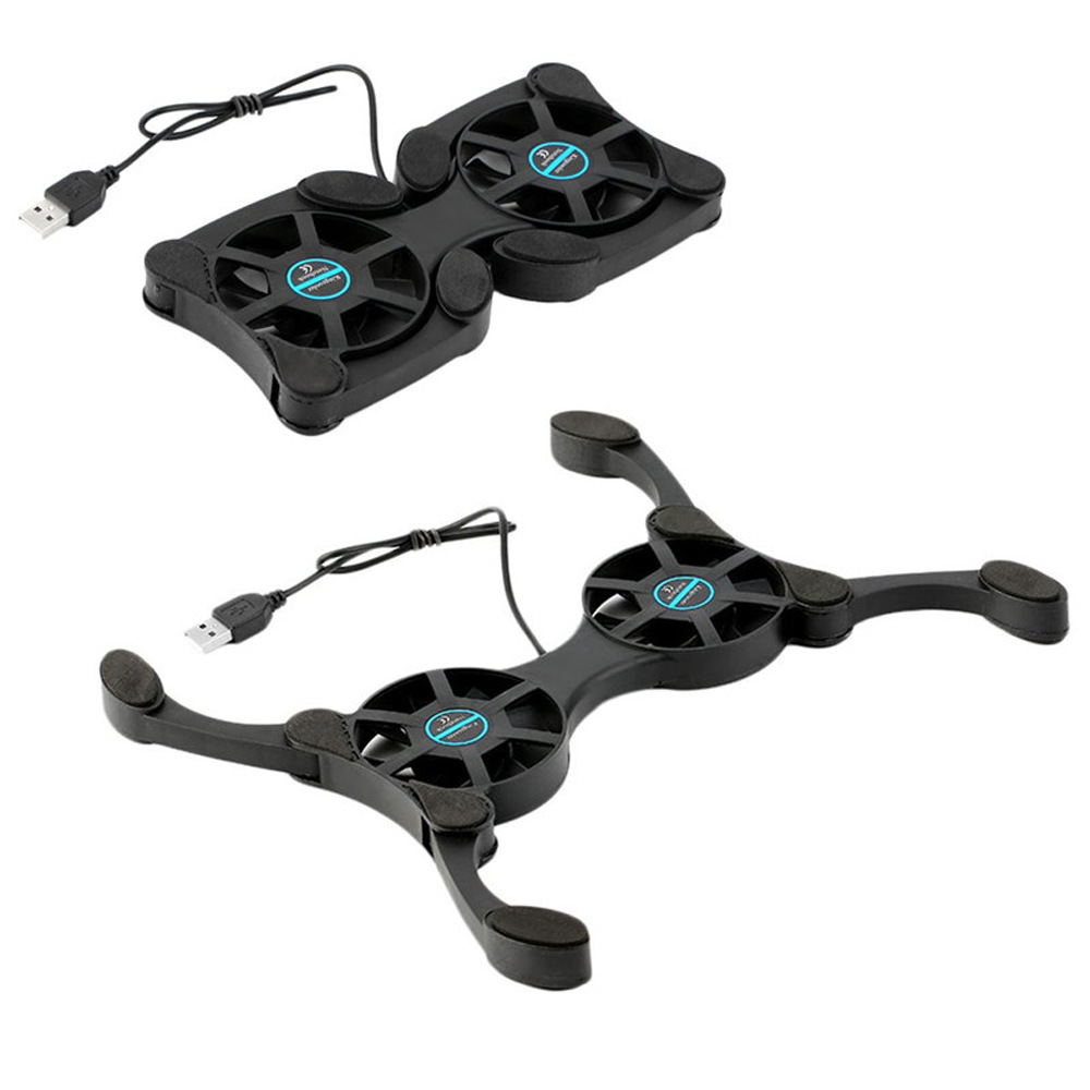 Portable Folding Laptop Cooling Pad with Dual Fans – USB Powered Notebook Radiat - 第 5/5 張圖片