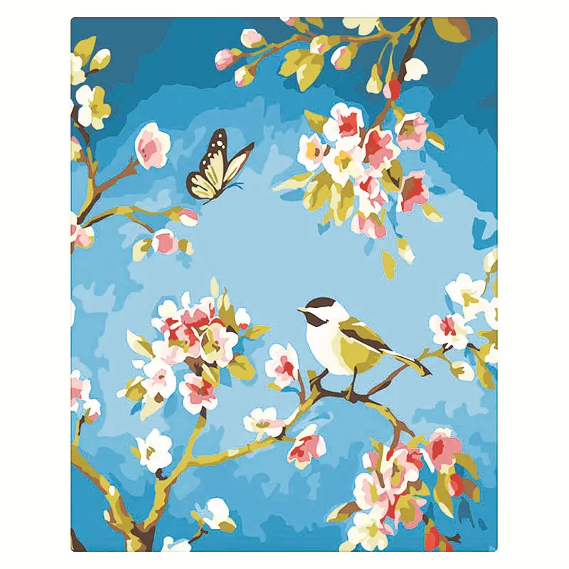 Factory direct animal painting pure hand-painted cotton digital oil painting 40*50CM frameless coloring painting diy oil painting cross-border