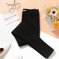 Women's spring and autumn new raw edge leggings - Elastic Waist - View 1