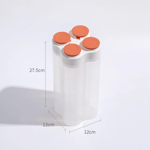 Mixed grains sealed tank with independent desiccant box White Orange - Shop at LoveMi