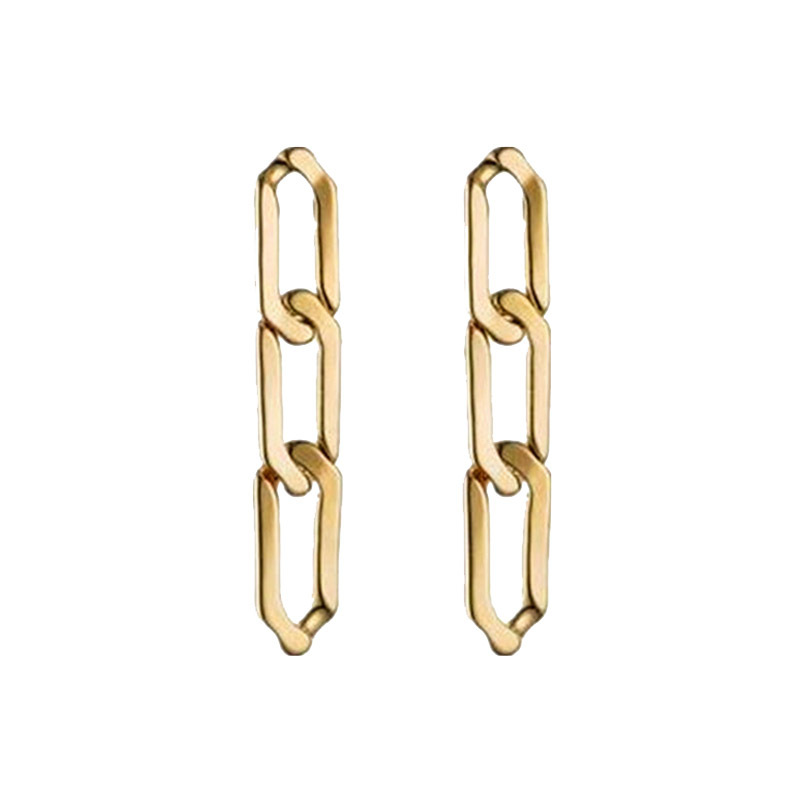 Famous Brand Chain Earrings For Women Luxury Metal