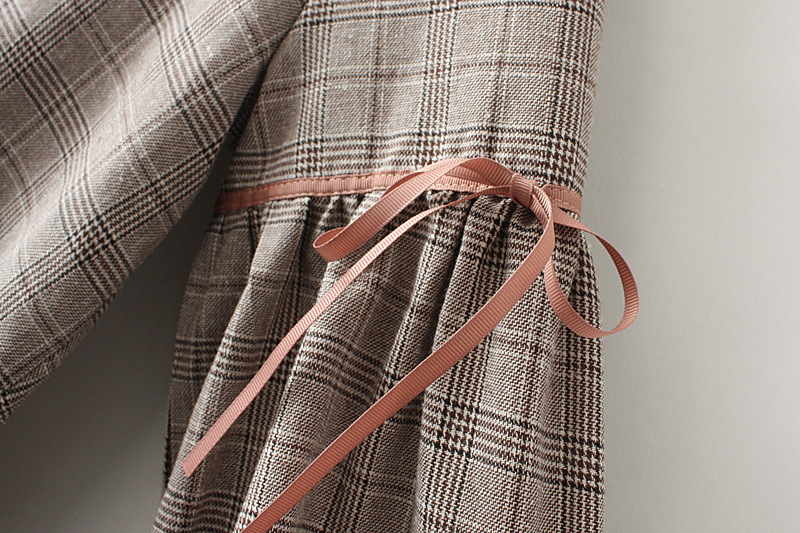 Korean style plus size ladies plaid shirt