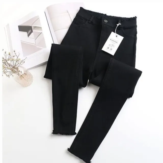 Women's spring and autumn new raw edge leggings Raw Edge Trousers - Shop at LoveMi