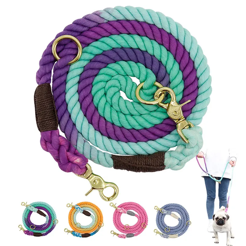Multi-color Cotton Pet Long Leash Dog