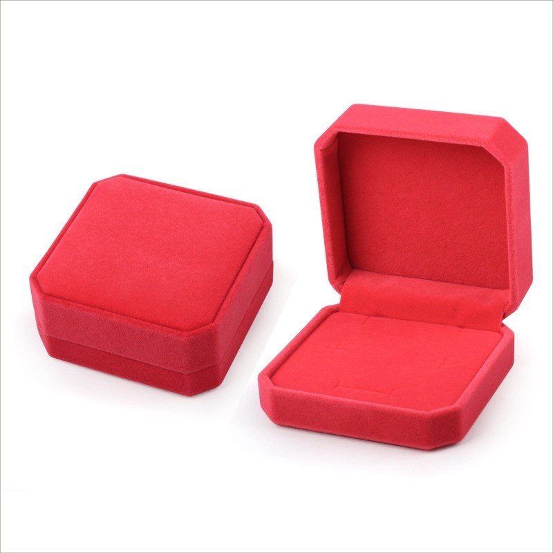 Octagonal flannel multicolor ring box pendant box