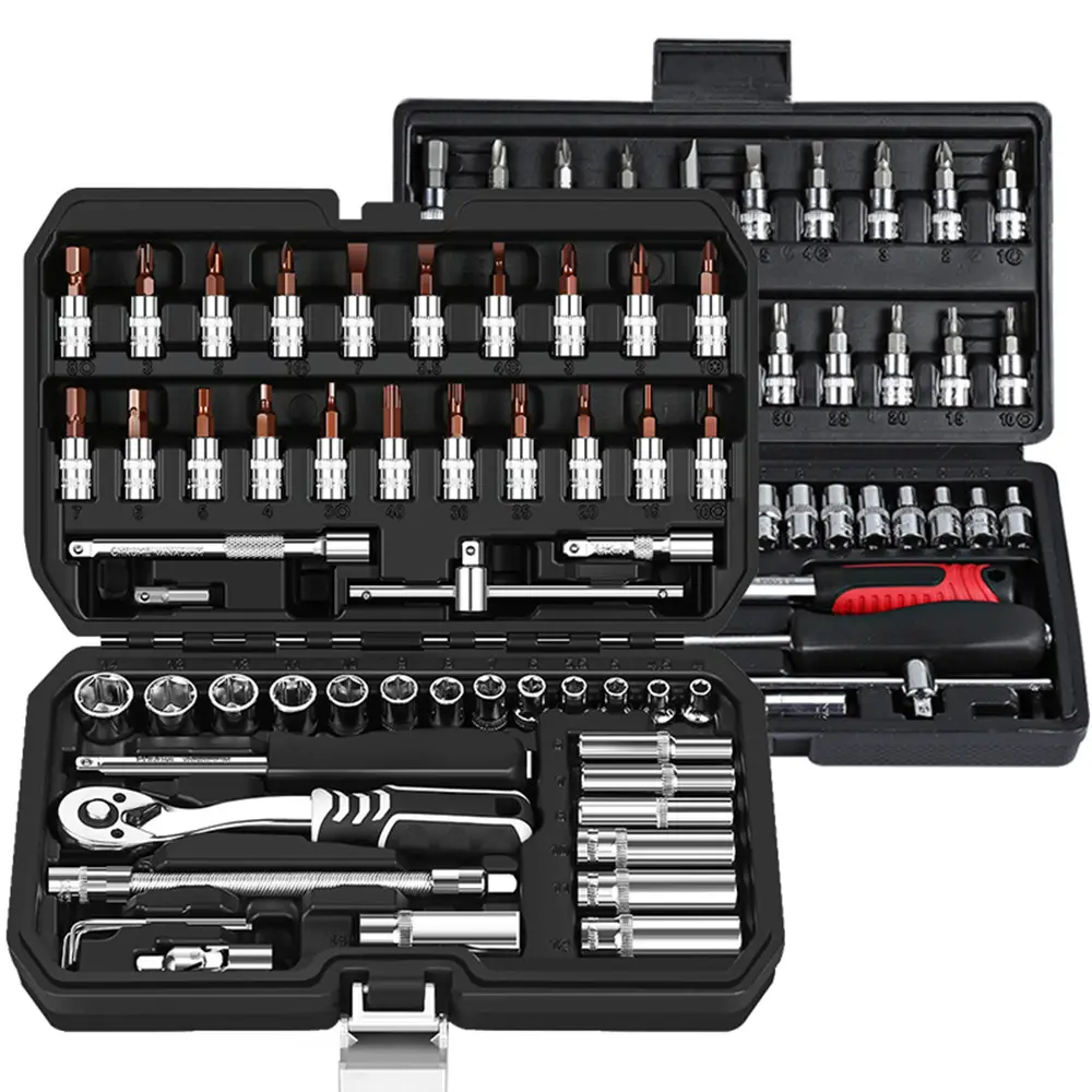Auto Repair Tool Ratchet Quick Socket Wrench Set