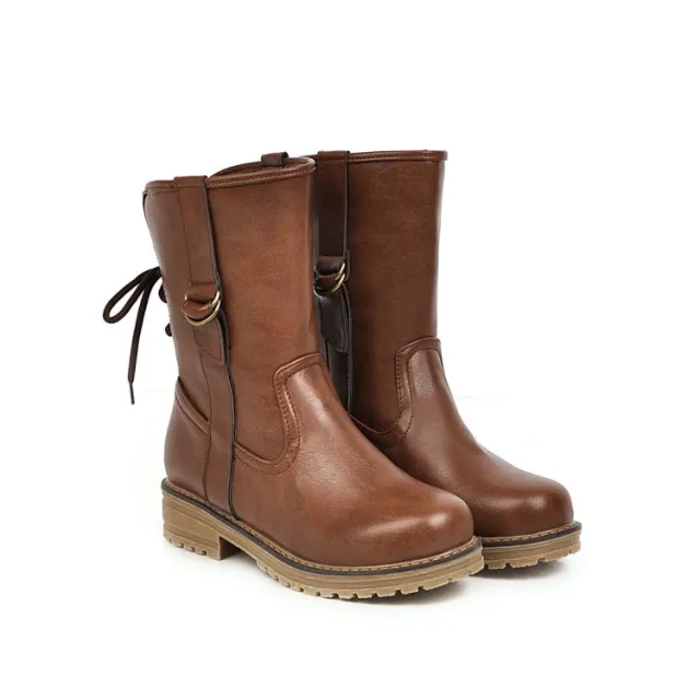 New Autumn winter British wind tube lady's boots Brown - Shop at LoveMi