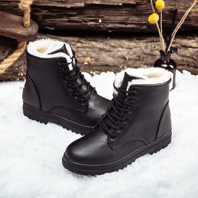 Women's waterproof Martin boots plus size Black - Shop at LoveMi