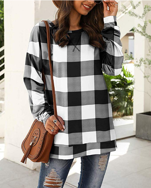 Women's long sleeve mid-length T-shirt