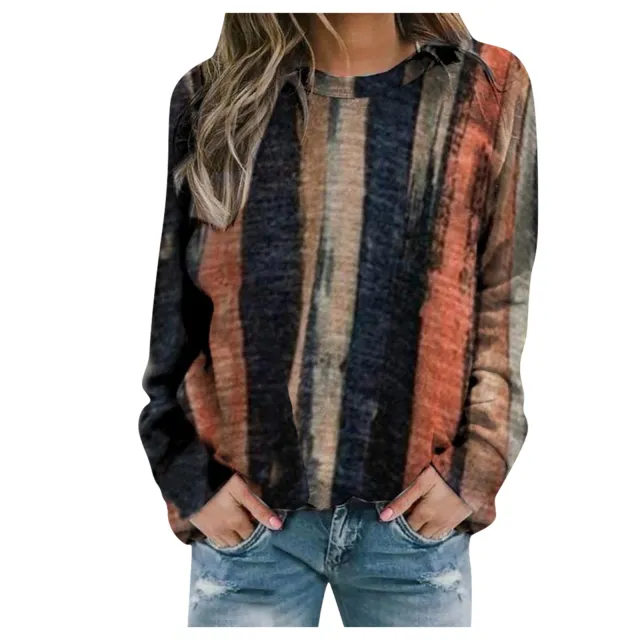 Rendering printed women's long sleeved loose round neck sweater women No15 Color L - Shop at LoveMi